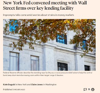 New York Fed Holds Impromptu Talks With Wall Street on Repo Backstop