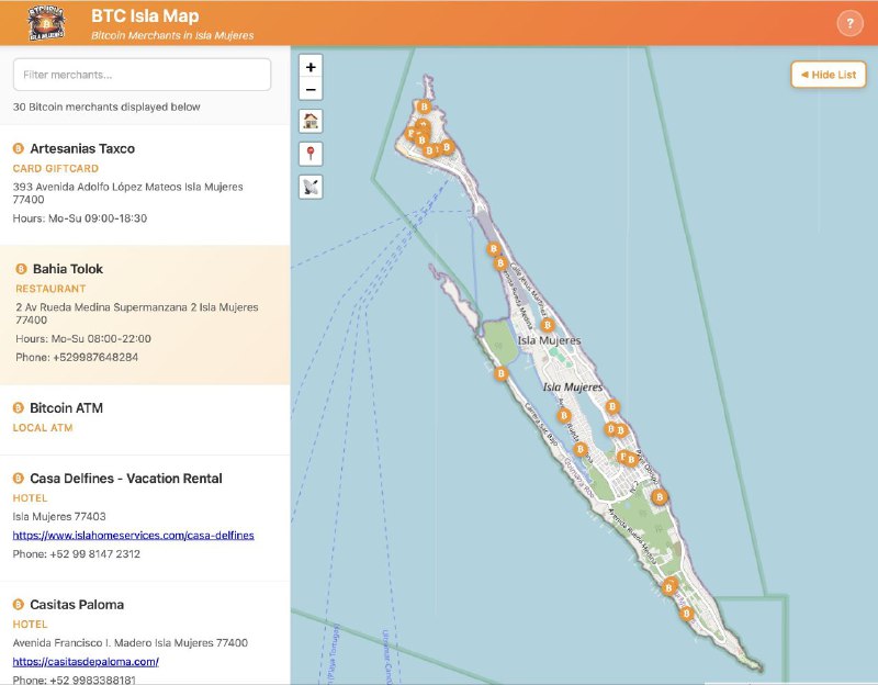 Isla Mujeres Emerges as a Bitcoin-Friendly Island With 30+ Merchants